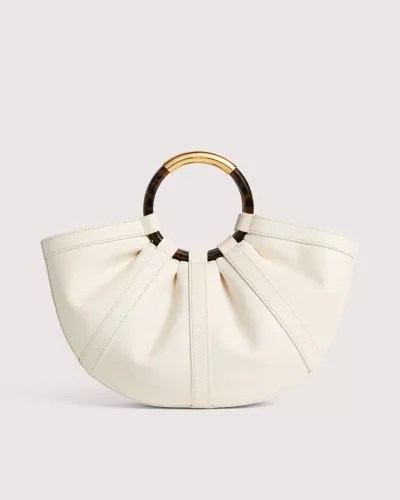 Kremowa skórzana torebka