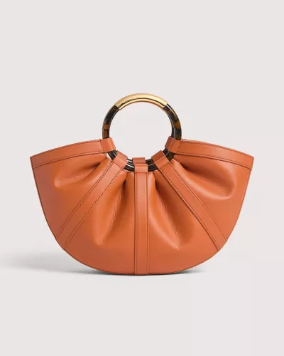 Brązowa skórzana torebka