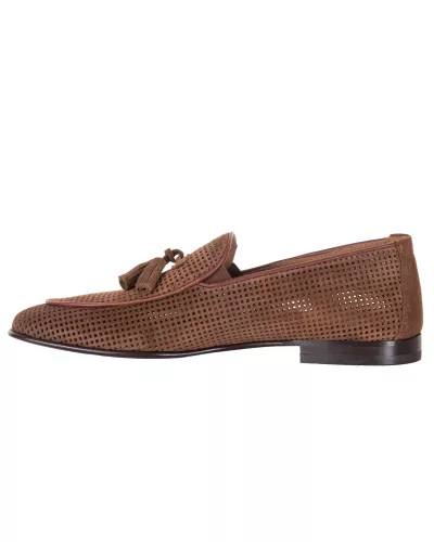 Zamszowe brązowe półbuty